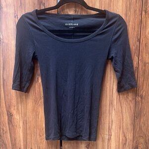 Everlane Women's Black Short Sleeve Top